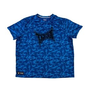 WWE Tapout Men Blue Short Sleeve Crewneck Athletic Shirt Size‎ XXXL